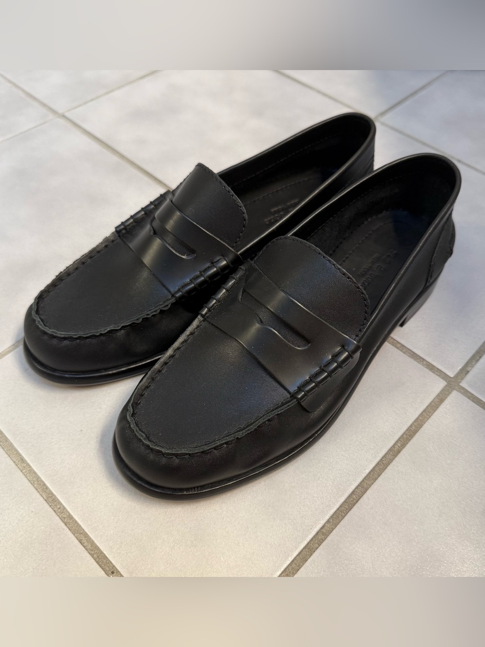 New Rag and Bone Carter Loafer Black Leather Size 36.5 or US Size 6.5